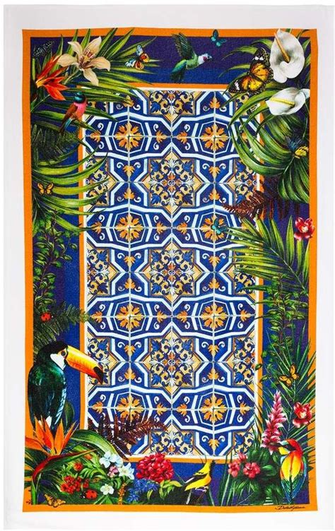 dolce gabbana beach towel|Dolce & Gabbana Majolica Print Beach Towel .